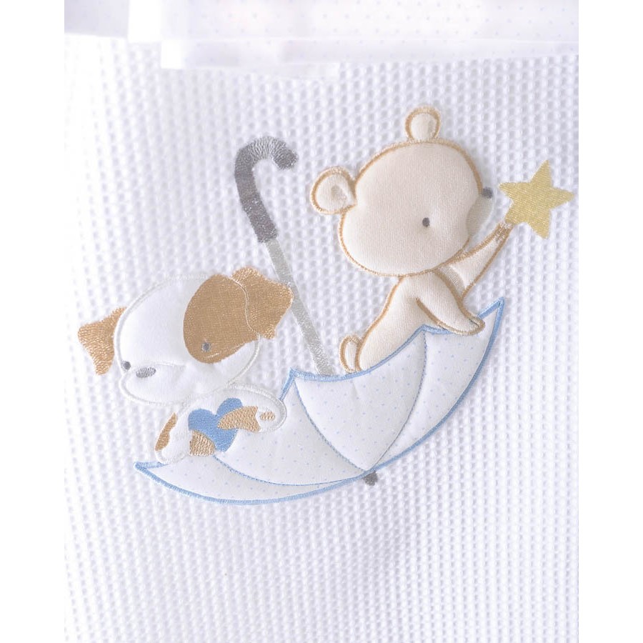 Κουβέρτα Βρεφική Μπεμπέ (120x150) Πικέ Βαμβακερή Rythmos Umbrella Flight Σιέλ Κουβέρτα Βρεφική Μπεμπέ (120x150) Πικέ Βαμβακερή Rythmos Umbrella Flight Σιέλ