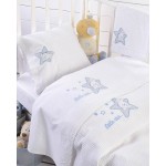 Κουβέρτα Βρεφική Μπεμπέ Λίκνου (80x90) Πικέ Βαμβακερή Rythmos Astro Σιέλ