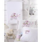 Κουβέρτα Βρεφική Μπεμπέ Κούνιας (110x140) Πικέ Βαμβακερή Rythmos Clunny Ροζ