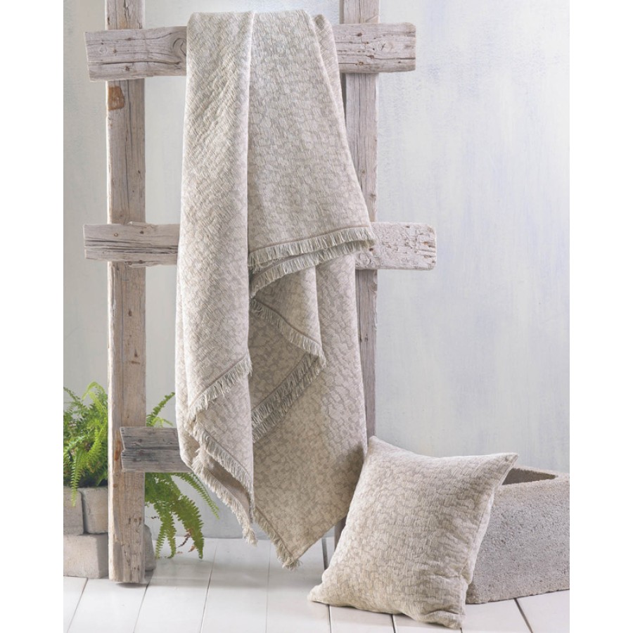 Ριχτάρι για Πολυθρόνα (160x180) Ζακάρ Σενίλ Rythmos Kober Μπεζ