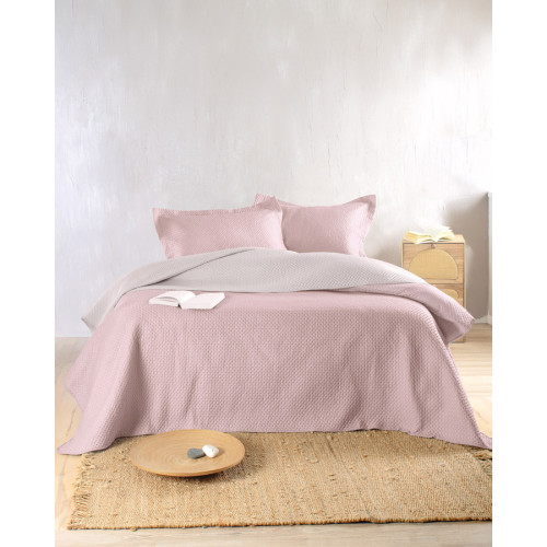 Σετ Κουβερλί 3 τεμ Σούπερ Υπέρδιπλο (240x250) Μικροϊνες Διπλής Όψης Rythmos Allure 2 Πούδρα-Μπεζ