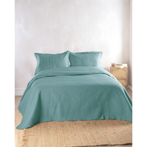 Σετ Κουβερλί 3 τεμ Σούπερ Υπέρδιπλο (240x250) Μικροσατέν Μονόχρωμο Rythmos Allure 1 Πετρόλ