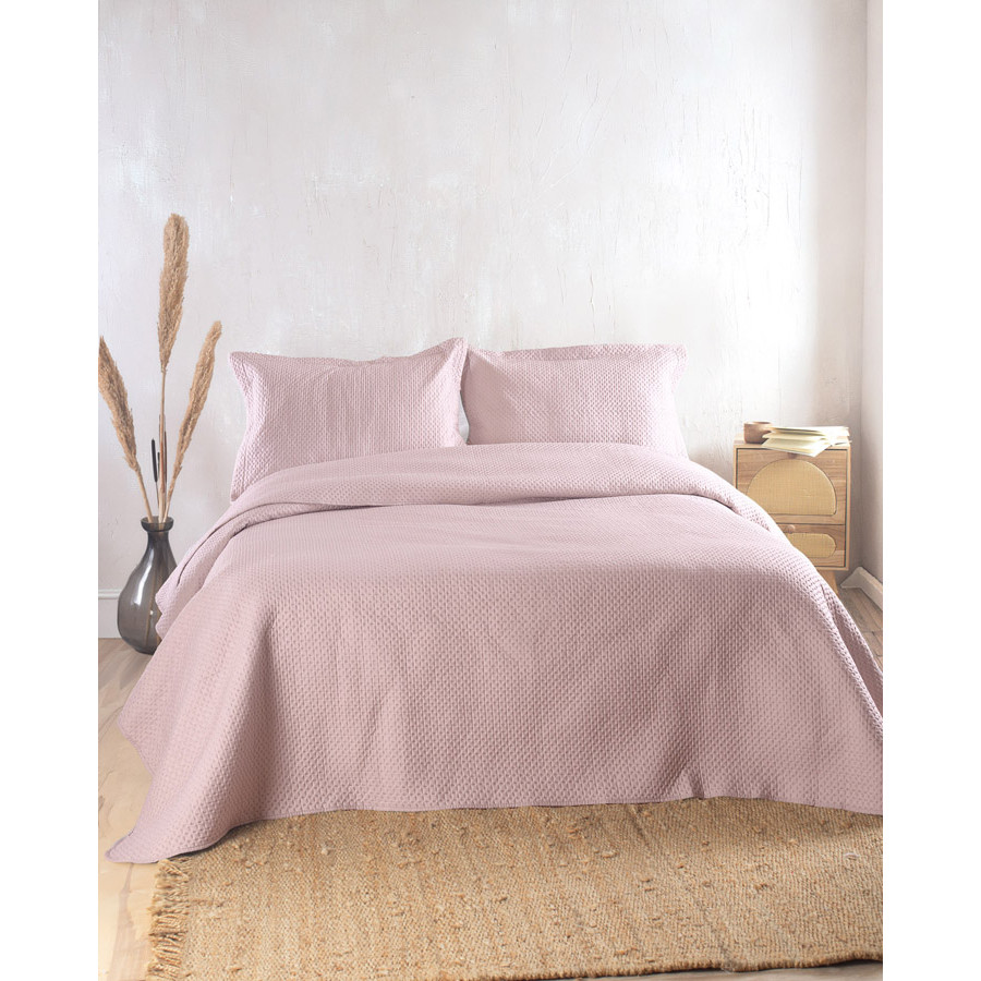 Σετ Κουβερλί 3 τεμ Σούπερ Υπέρδιπλο (240x250) Μικροσατέν Μονόχρωμο Rythmos Allure 1 Σάπιο μήλο