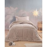 Κουβερτοπάπλωμα Μονό (160x220) Μονόχρωμο Ζακάρ 730γρ|τμ Rythmos Butter μπεζ