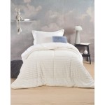 Κουβερτοπάπλωμα Μονό (160x220) Μονόχρωμο Ζακάρ 720γρ|τμ Rythmos Etoile λευκό