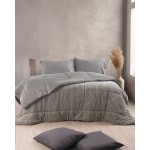 Κουβερτοπάπλωμα Υπέρδιπλο (220x240) Μονόχρωμο Ζακάρ 720γρ|τμ Rythmos Etoile μπεζ