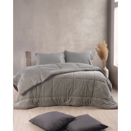 Κουβερτοπάπλωμα Υπέρδιπλο (220x240) Μονόχρωμο Ζακάρ 720γρ|τμ Rythmos Etoile μπεζ