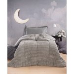 Κουβερτοπάπλωμα Μονό (160x220) Μονόχρωμο Ζακάρ 720γρ|τμ Rythmos Etoile μπεζ