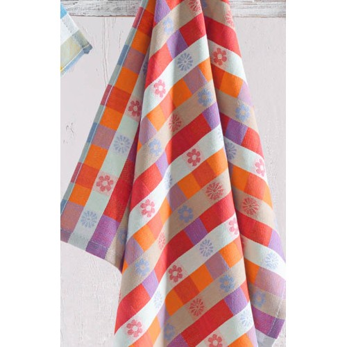 Πετσέτες Κουζίνας - Ποτηρόπανα (50x70) Βαμβακερά Rythmos Tikal Κόκκινο