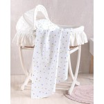 Σεντόνι Μπεμπέ (80x110) Λίκνου, Καλαθούνας Βαμβακερό Rythmos Blaze Λευκό