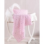 Σεντόνι Μπεμπέ (80x110) Λίκνου, Καλαθούνας Βαμβακερό Rythmos Blaze Ροζ