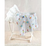 Σεντόνι Μπεμπέ (80x110) Λίκνου, Καλαθούνας Βαμβακερό Rythmos Robot chat