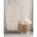 Ριχτάρι για Πολυθρόνα (160x180) Ζακάρ Rythmos Medallion Εκρού-Μπεζ