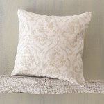 Διακοσμητική Θήκη (40x40) Ζακάρ Rythmos Medallion Εκρού-Μπεζ