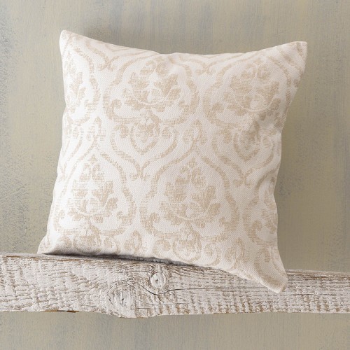 Διακοσμητική Θήκη (40x40) Ζακάρ Rythmos Medallion Εκρού-Μπεζ