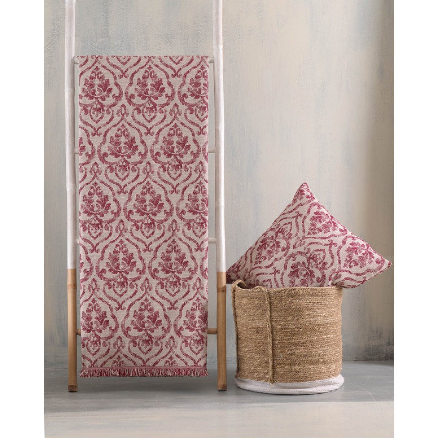 Ριχτάρι για Τριθέσιο Καναπέ (180x280) Ζακάρ Rythmos Medallion Κεραμιδί