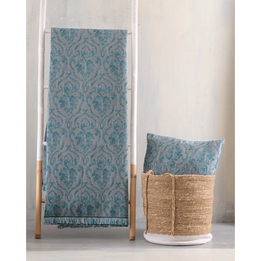 Ριχτάρι για Διθέσιο Καναπέ (180x240) Ζακάρ Rythmos Medallion Πετρόλ