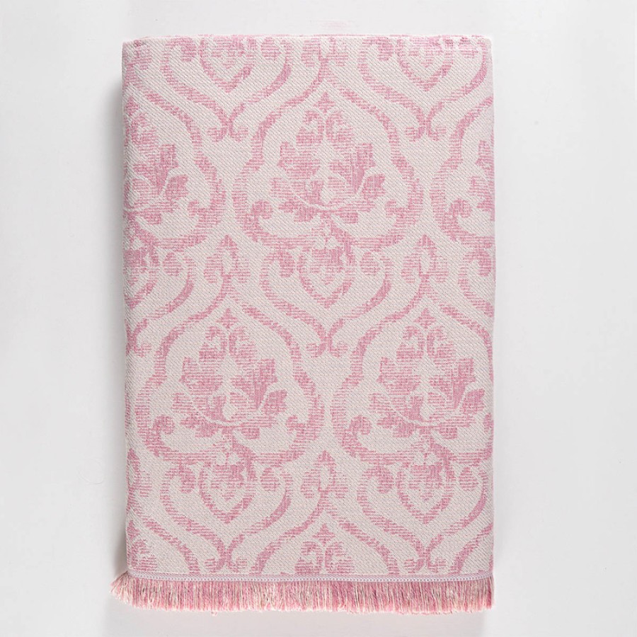 Ριχτάρι για Τετραθέσιο Καναπέ (180x330) Ζακάρ Rythmos Medallion Ροζ