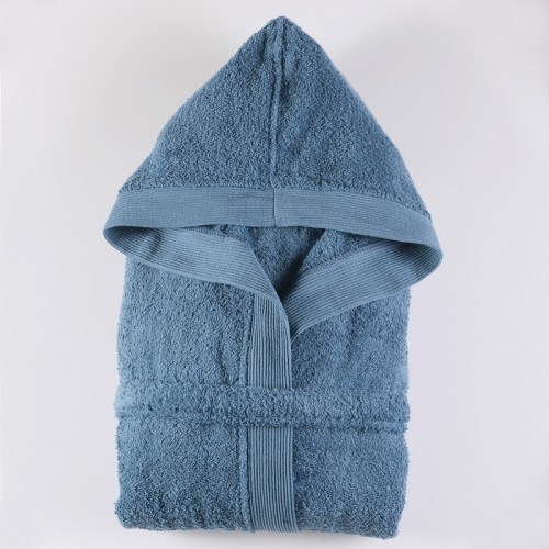 Μπουρνούζι (Medium) με Κουκούλα Rythmos Amadeus Ντένιμ