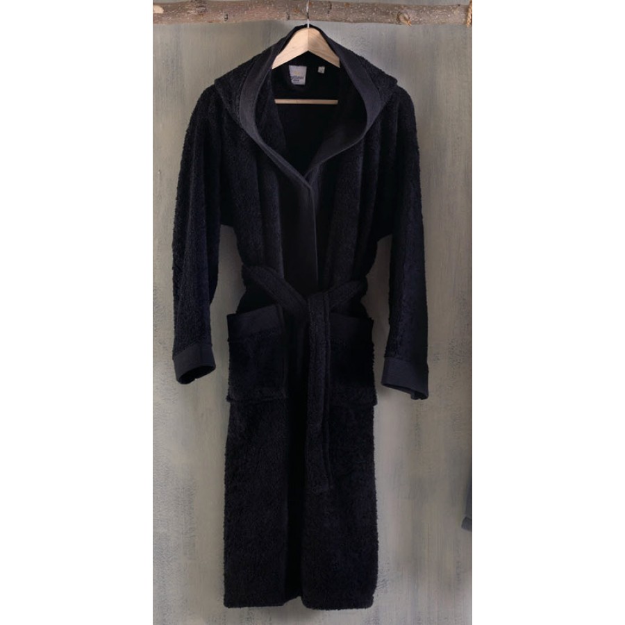 Μπουρνούζι (XXLarge) με Κουκούλα Rythmos Amadeus Μαύρο