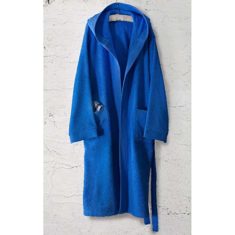 Μπουρνούζι (Small) με Κουκούλα Rythmos Amadeus Μπλε