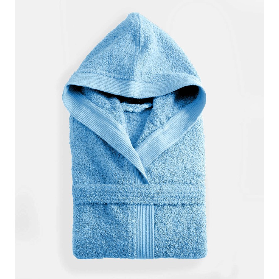 Μπουρνούζι (Small) με Κουκούλα Rythmos Amadeus Σιελ