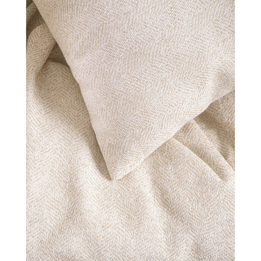 Ριχτάρι για Πολυθρόνα (160x180) Ζακάρ Διπλής Όψης Rythmos Only Εκρού