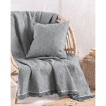 Ριχτάρι για Διθέσιο καναπέ (180x240) Ζακάρ Διπλής Όψης Rythmos Only Γκρί