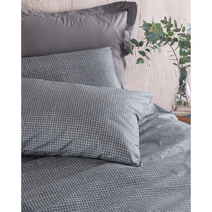 Σετ σεντόνια Σούπερ Υπέρδιπλα (270x290) Βαμβακερά Rythmos Diva Pacify Γκρι