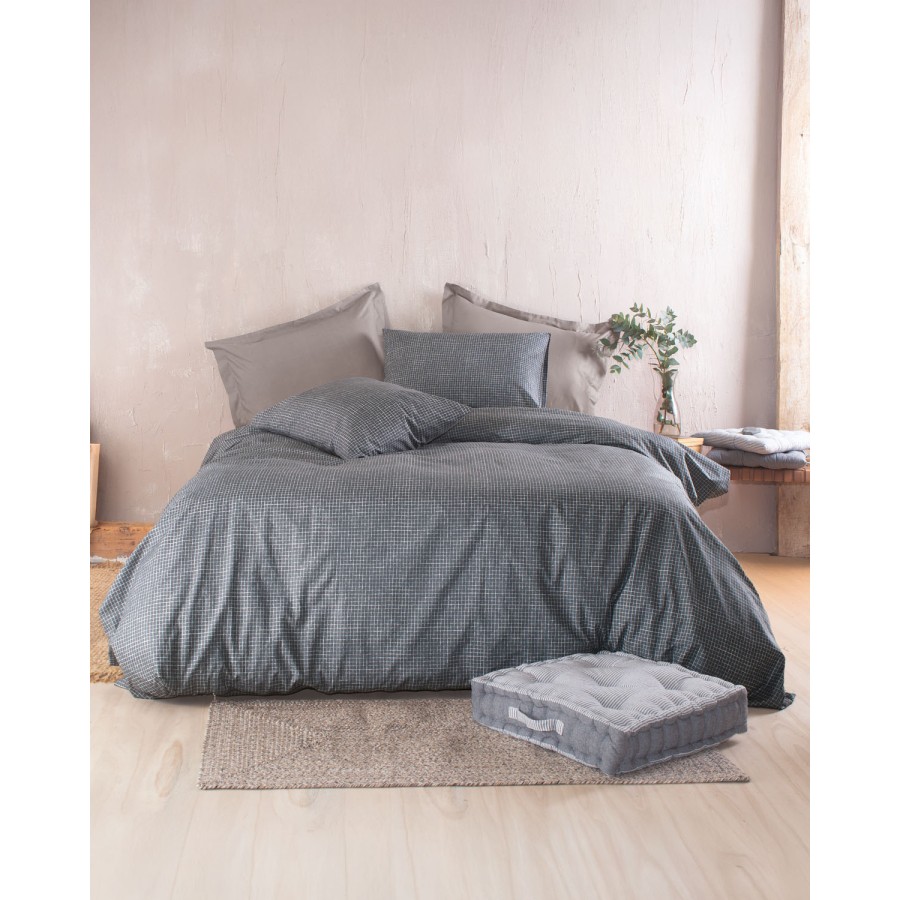 Σετ σεντόνια Σούπερ Υπέρδιπλα (270x290) Βαμβακερά Rythmos Diva Pacify Γκρι