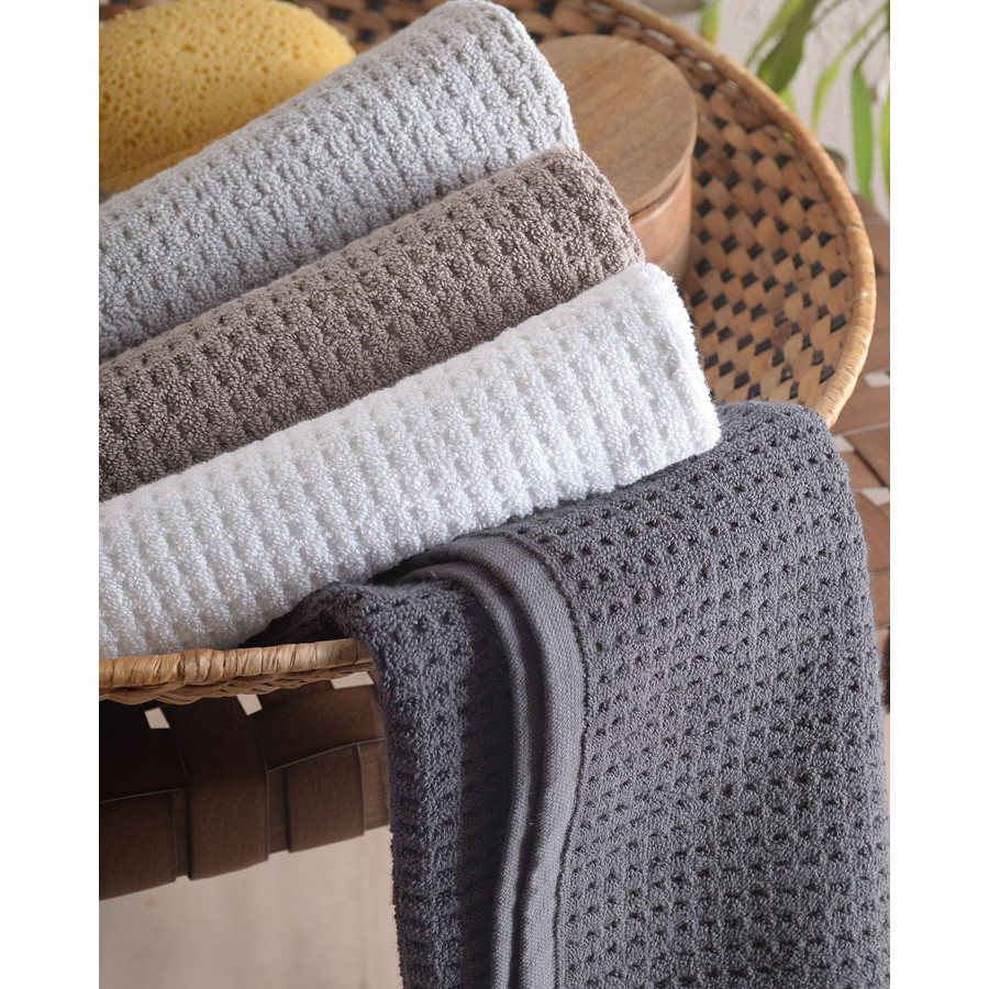 Ταπέτο - Πατάκι Μπάνιου (50x70) Βαμβακερό Rythmos Allen Λευκό