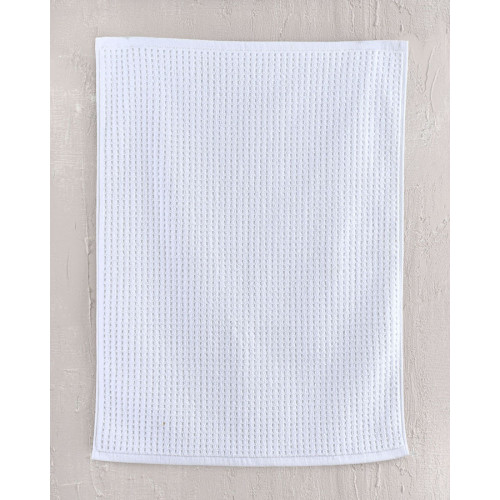 Ταπέτο - Πατάκι Μπάνιου (50x70) Βαμβακερό Rythmos Allen Λευκό