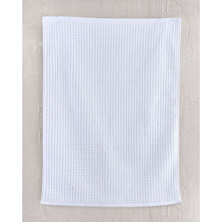 Ταπέτο - Πατάκι Μπάνιου (50x70) Βαμβακερό Rythmos Allen Λευκό