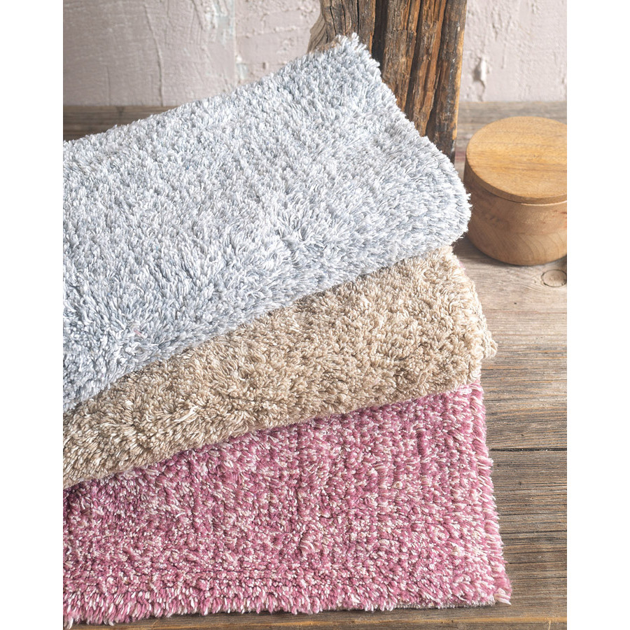 Ταπέτο - Πατάκι Μπάνιου (50x80) Βαμβακερό Rythmos Gaia Ροζ