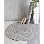 Στρογγυλό Χαλάκι (Διάμετρος: 70εκ) Βαμβακερό Rythmos Almira Γκρι