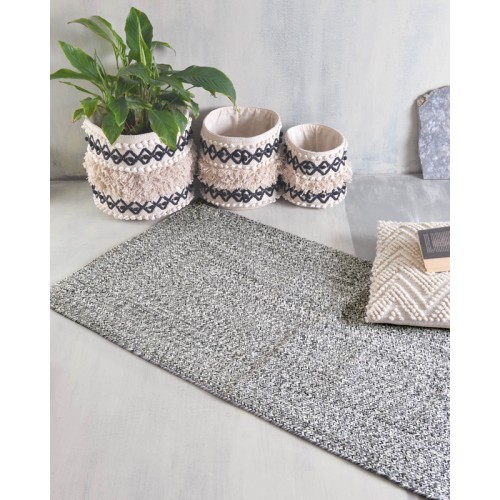 Χαλάκι (120x160) Βαμβακερό Rythmos Almira Γκρι