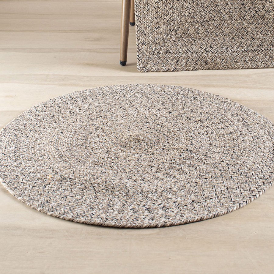 Στρογγυλό Χαλάκι (Διάμετρος: 120εκ) Βαμβακερό Rythmos Almira Μπεζ