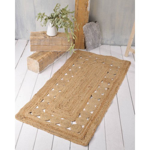 Χαλάκι (120x160) Φυσική Γιούτα Rythmos Indiana Μπέζ