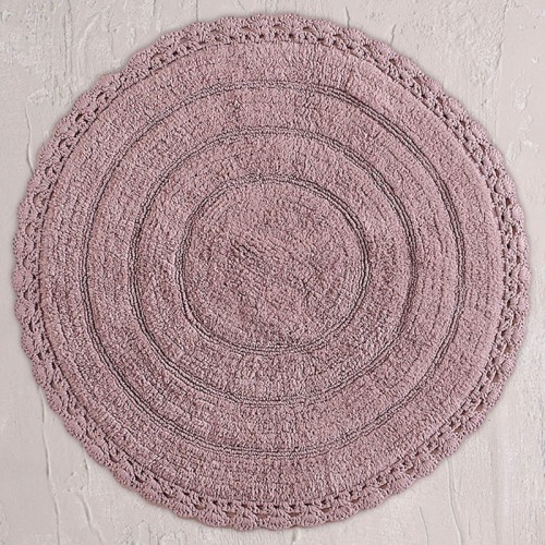 Ταπέτο-Πατάκι Μπάνιου Στρογγυλό (70εκ) Rythmos Opal Παλαιωμένο Μωβ