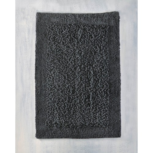 Ταπέτο-Πατάκι Μπάνιου (50x80) Βαμβακερό Rythmos Rimmon Ανθρακί