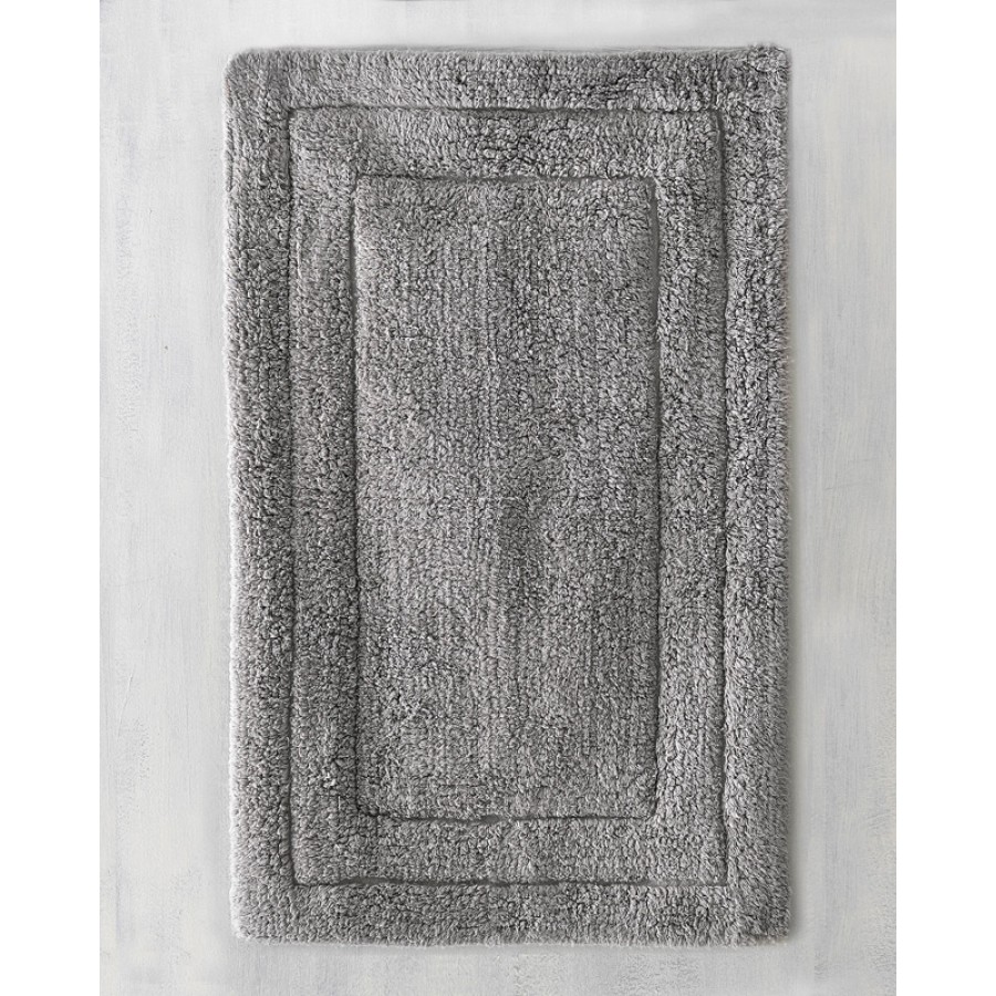 Ταπέτο - Πατάκι Μπάνιου (50x80) Βαμβακερό Rythmos Senna Γκρι