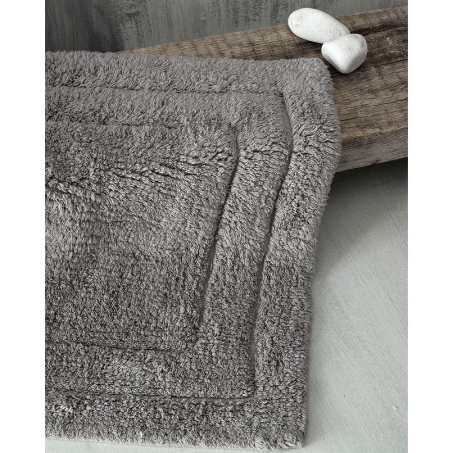 Ταπέτο - Πατάκι Μπάνιου (50x80) Βαμβακερό Rythmos Senna Γκρι