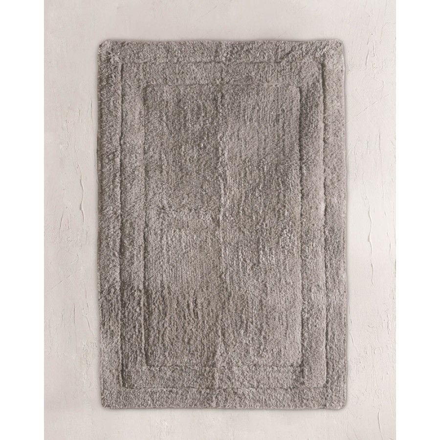 Ταπέτο - Πατάκι Μπάνιου (60x90) Βαμβακερό Rythmos Senna Γκρι - Καφέ