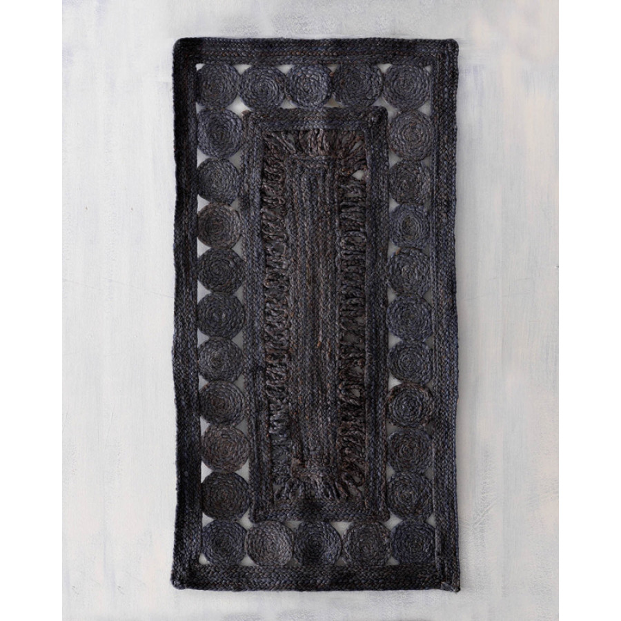 Χαλάκι (120x180) Φυσική Γιούτα Rythmos Tahoe Μαύρο