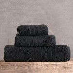 Πετσέτα Προσώπου (50x90) Πενιέ Rythmos Aria Μαύρο