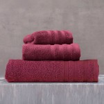 Πετσέτα Προσώπου (50x90) Πενιέ Rythmos Lagoon Μπορντό