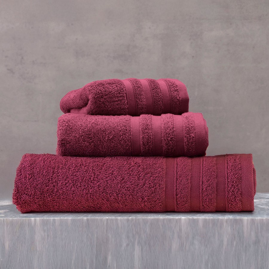 Πετσέτα Χειρός (40x60) Πενιέ Rythmos Lagoon Μπορντό