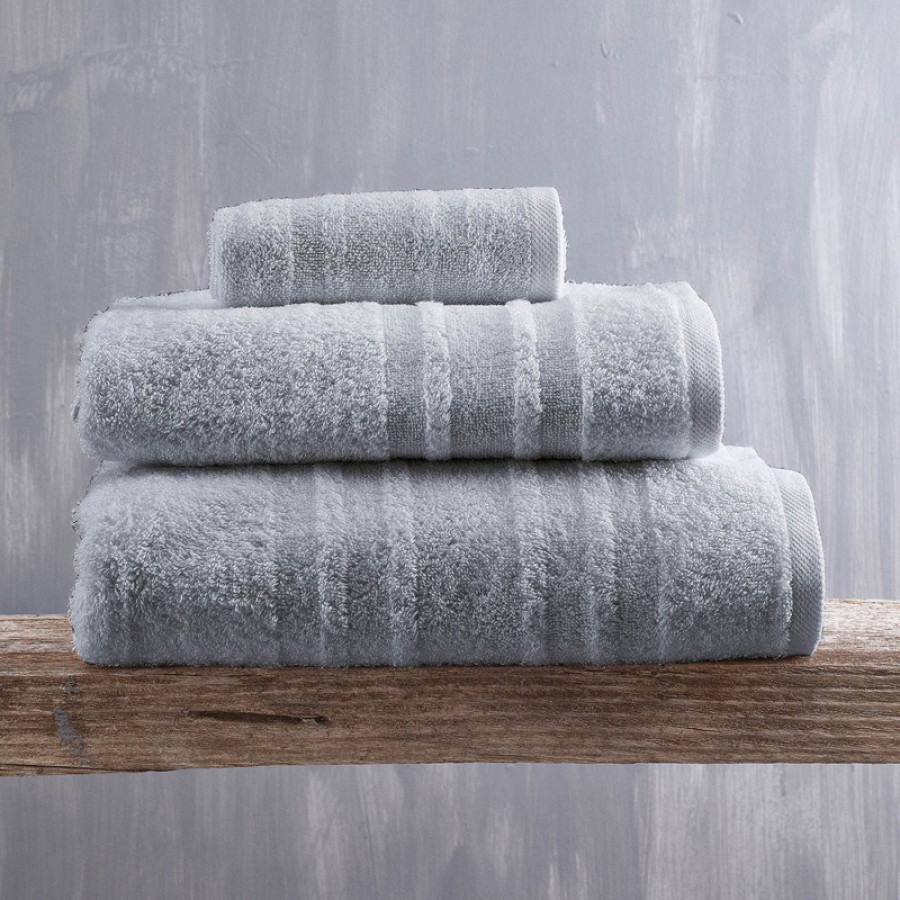 Πετσέτα Χειρός (30x50) Πενιέ Rythmos Laura Ανοιχτό Γκρι