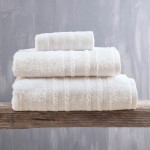 Πετσέτα Προσώπου (50x90) Πενιέ Rythmos Laura Εκρού