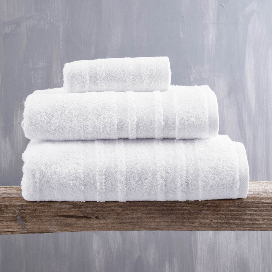 Πετσέτα Χειρός (30x50) Πενιέ Rythmos Laura Λευκό